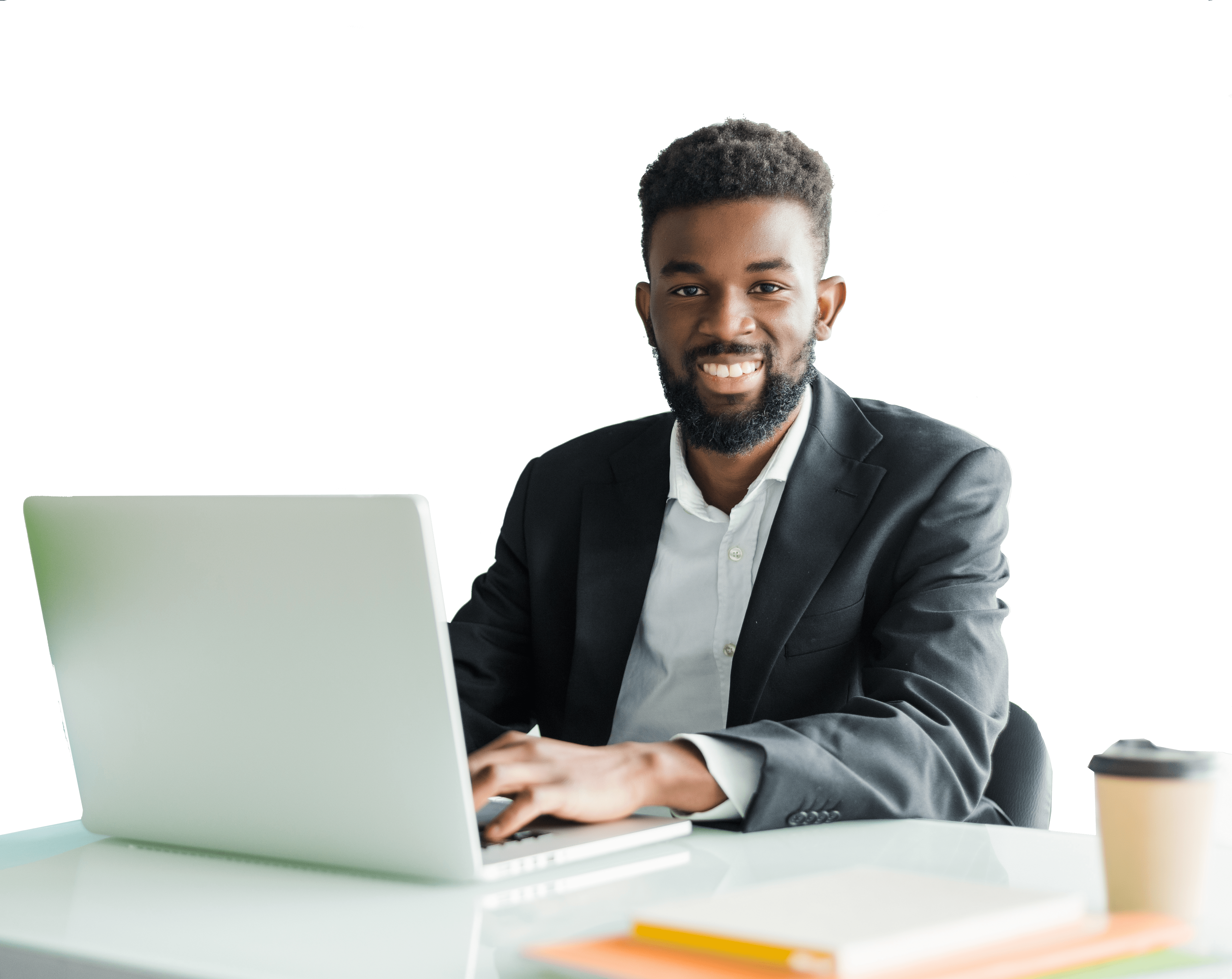 office worker with laptop